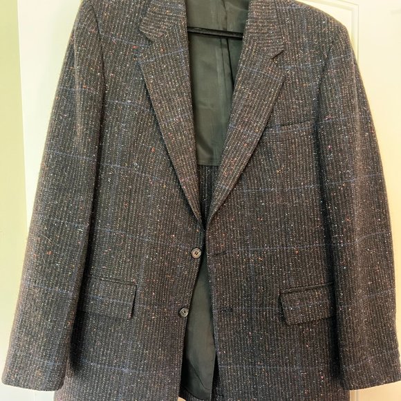 Men's Glen Plaid Wool Blazer - Picture 1 of 7